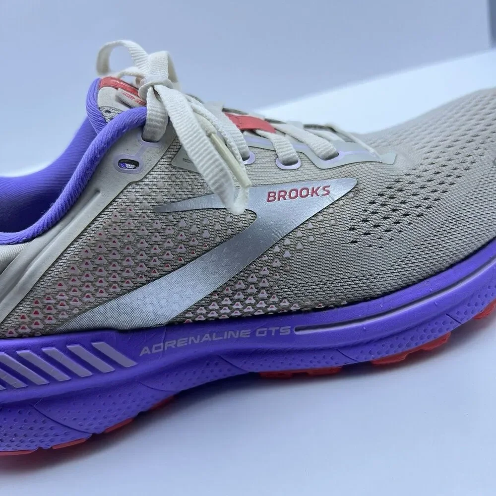 Brooks Adrenaline GTS 22 Women's Running Shoes Grey Pink Purple Size 8.5 B